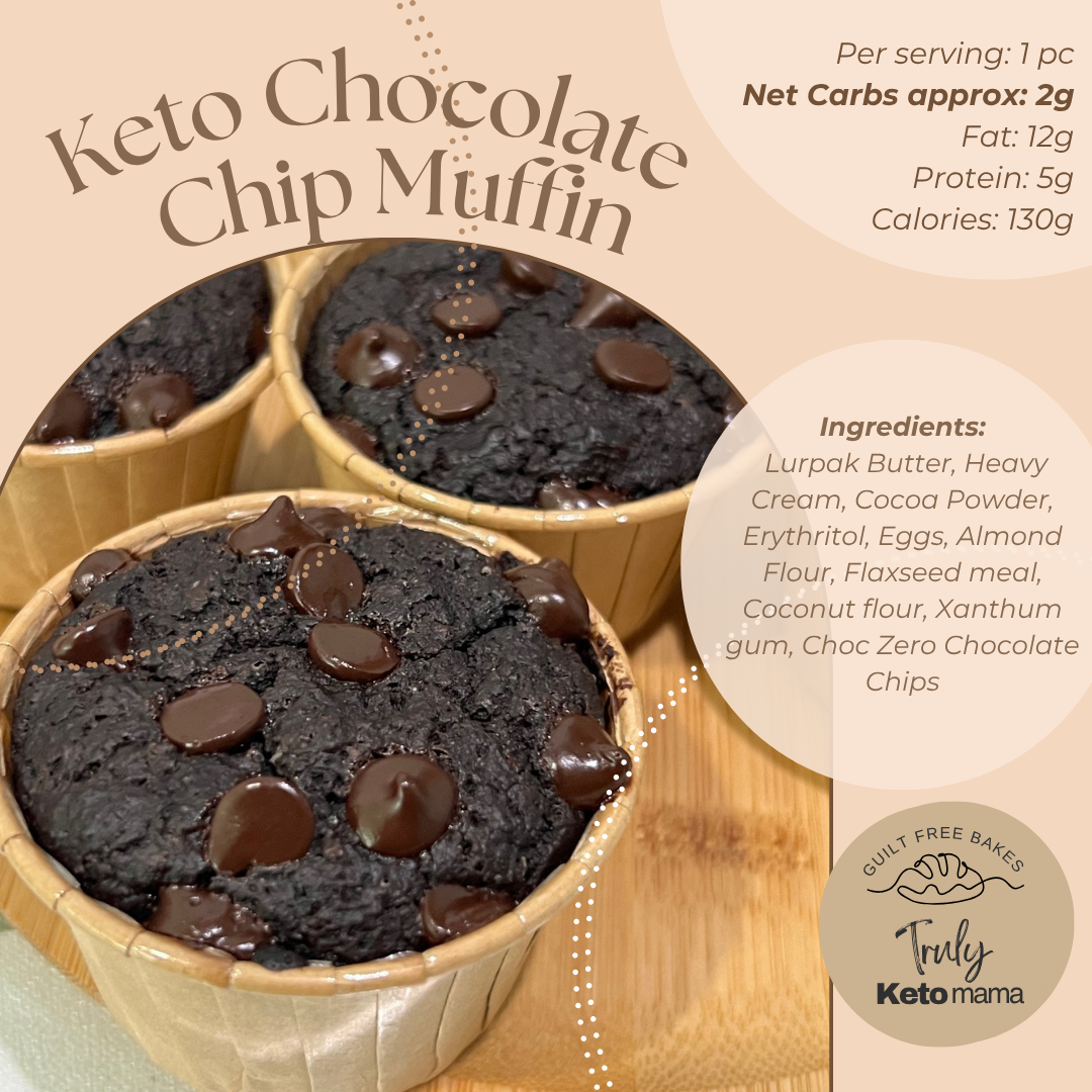 Keto Chocolate Chip Muffins (pack of 6)