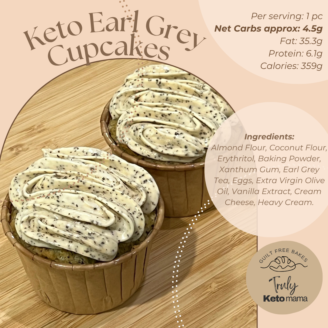 Keto Earl Grey Cupcakes (pack of 6)