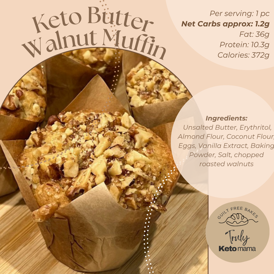 Keto Butter Walnut Muffins (pack of 6)