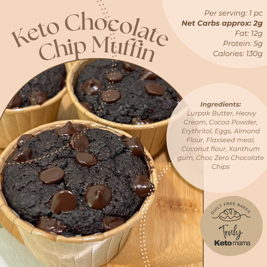Keto Chocolate Chip Muffins (pack of 6)