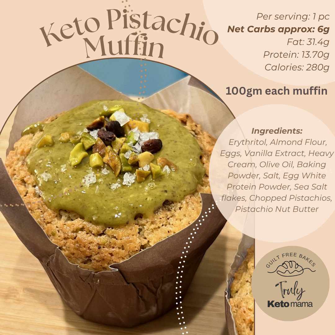Keto Pistachio Muffins (pack of 6) 100gm each