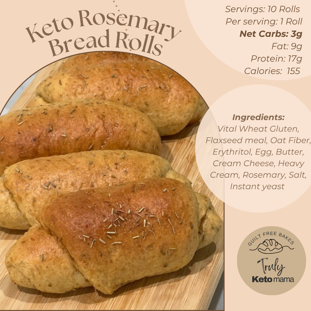 Keto Rosemary Bread Rolls (pack of 10)